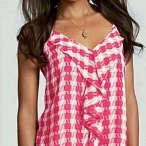CAbi Amore Pink Ruffle Cami Tank Medium
